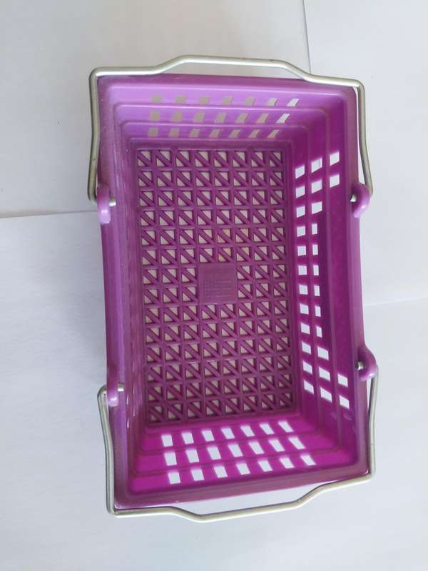 Miniature Shopping Basket, Purple, Size 110mm x 70mm x 40mm, See Photo's For More Info