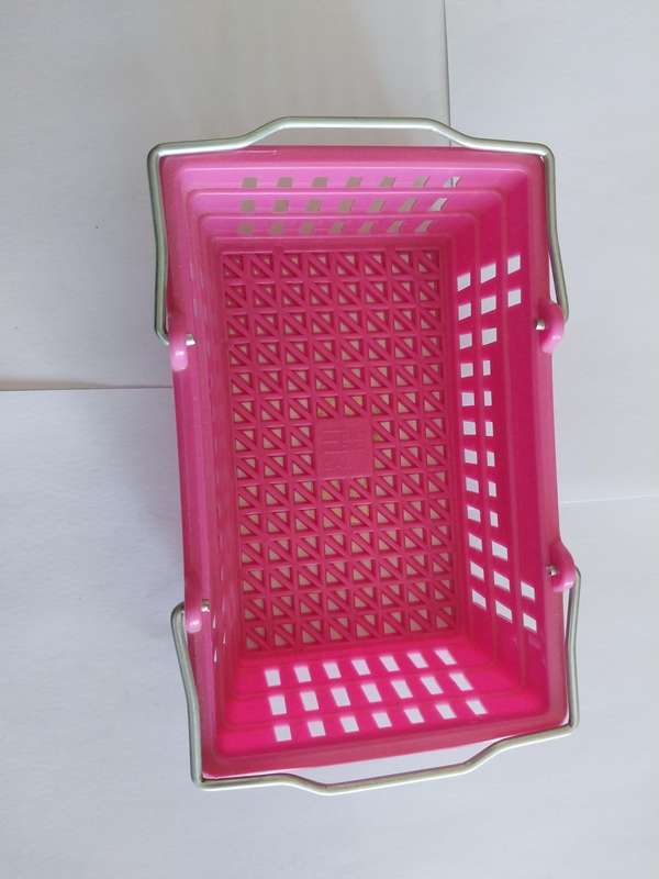 Miniature Shopping Basket, Pink, Size 110mm x 70mm x 40mm, See Photo's For More Info