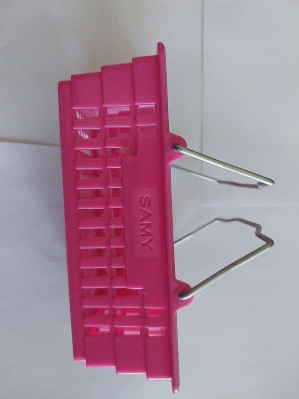 Miniature Shopping Basket, Pink, Size 110mm x 70mm x 40mm, See Photo's For More Info