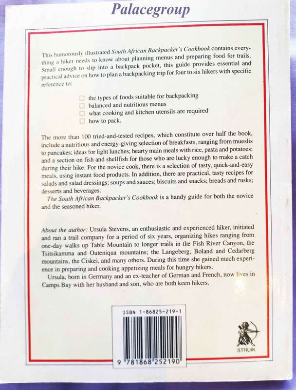 The South African Backpacker`s Cookbook, Ursula Stevens, +100 Recipes,  109 Pg, Paperback