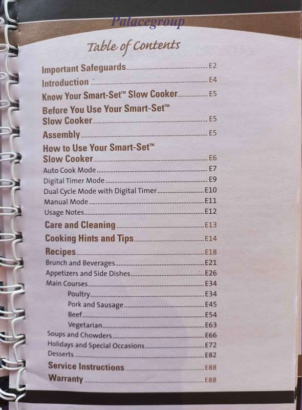 Crock-Pot, The Original Slow Cooker, Cookbook And Owner`s Manual, 87 Pg, Paper Back