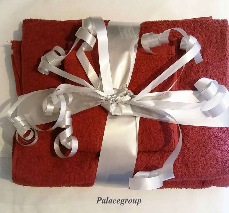3pc Bath Towel Set, Zorbatex, Maroon, 100% Cotton, Made In South Africa, See Photo's For More Info