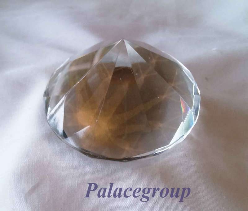 Display Item, Clear Crystal, Round Cut, Dia 59.5mm, Height 37mm, Weight 108gr