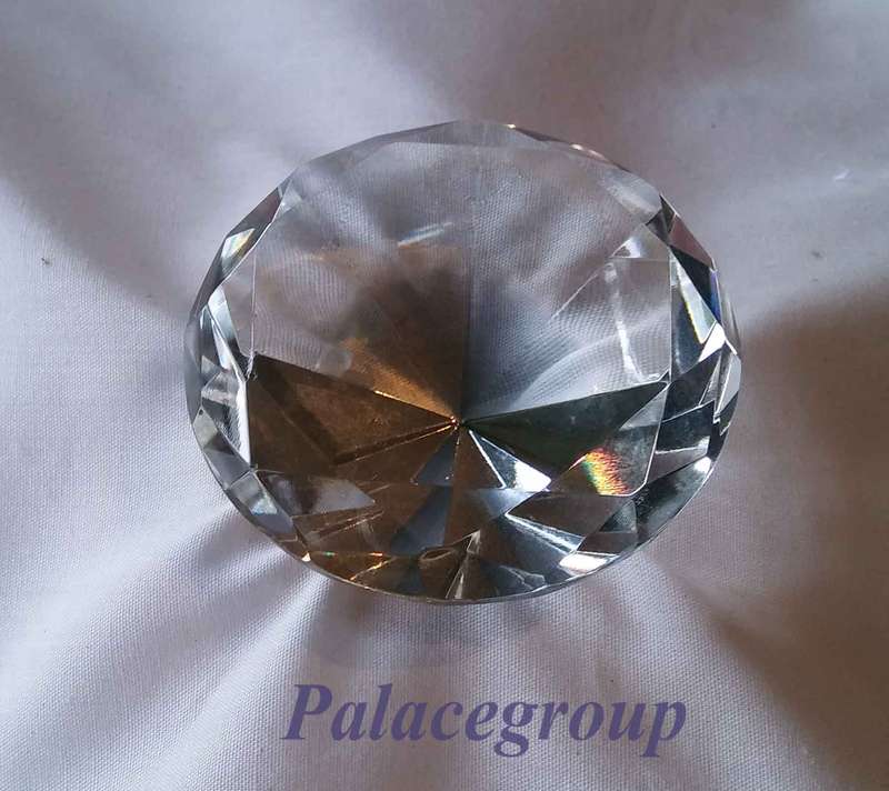 Display Item, Clear Crystal, Round Cut, Dia 59.5mm, Height 37mm, Weight 108gr
