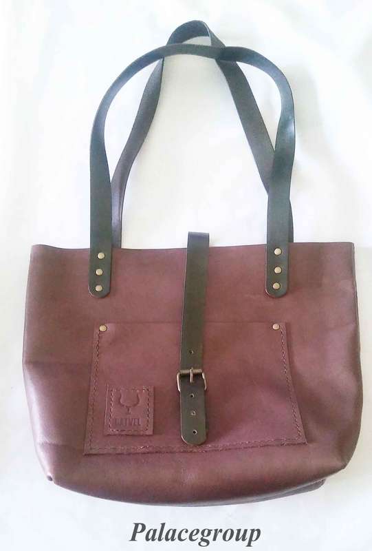 1 x Genuine Leather Handbag, Hand Crafted, Sizes - 39cm Wide - 28cm High And 13cm, See Below