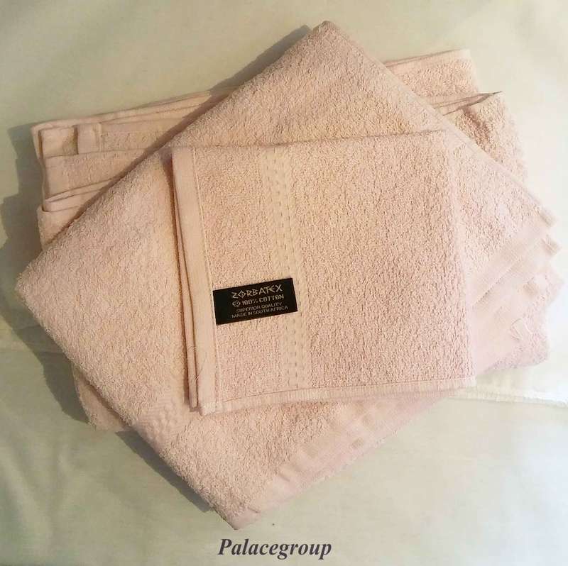 3pc Bath Towel Set, Zorbatex, Pink, 100% Cotton, Made In South Africa, See Photo's For More Info