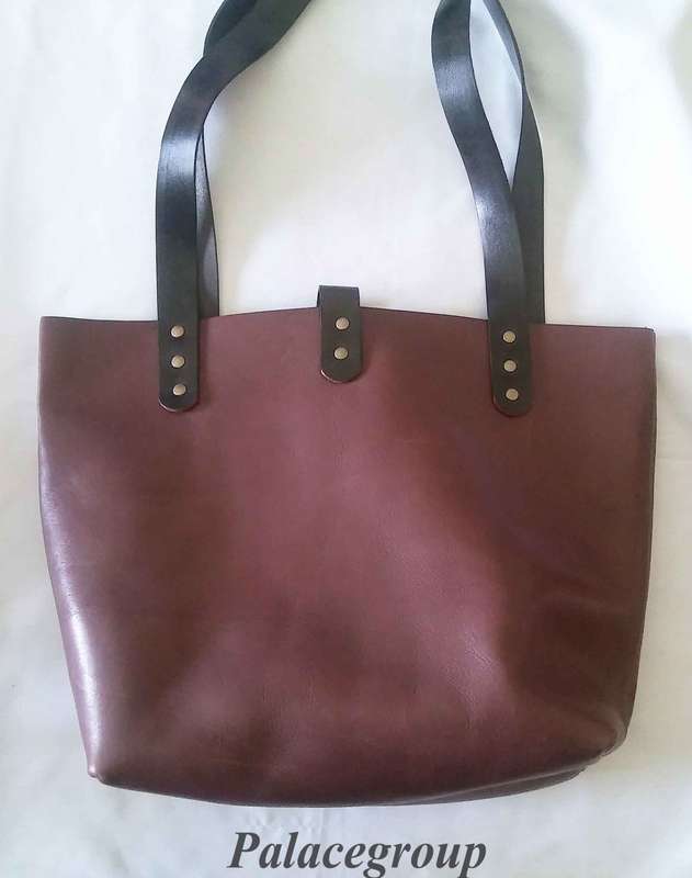 1 x Genuine Leather Handbag, Hand Crafted, Sizes - 39cm Wide - 28cm High And 13cm, See Below