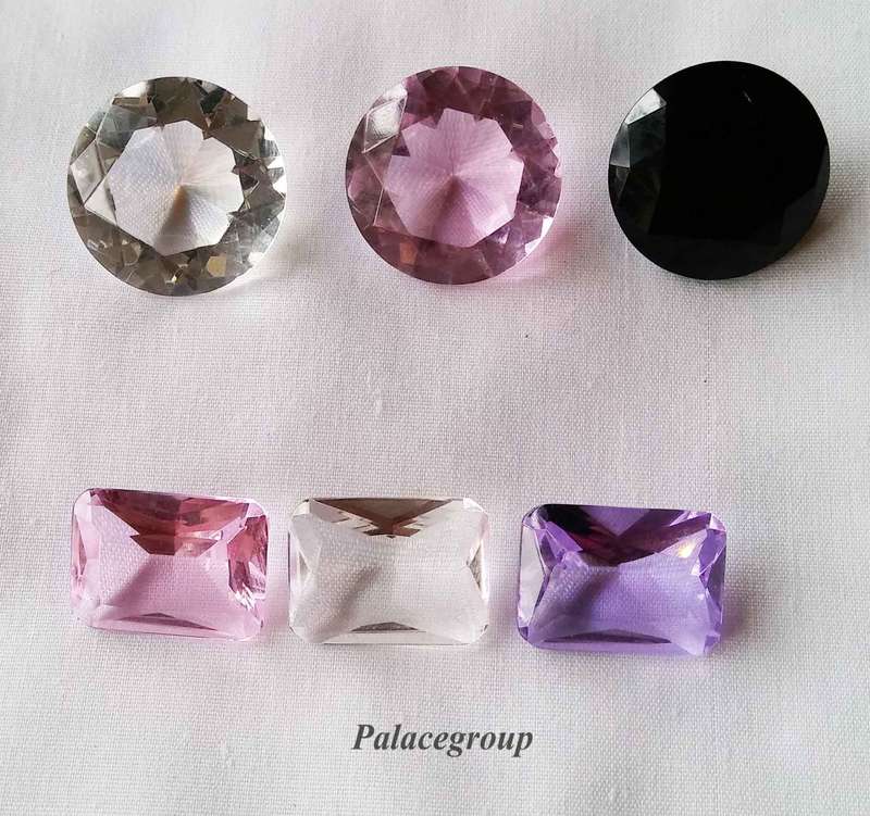 1 x  Lot, Black, Pink & Clear Round Crystal, Clear, Pink & Purple, See Below