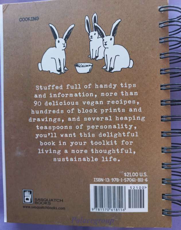 Rabbit Food Cookbook, Beth A. Barnett, +90 Vegan Recipes,  224 Pg, Paper Back