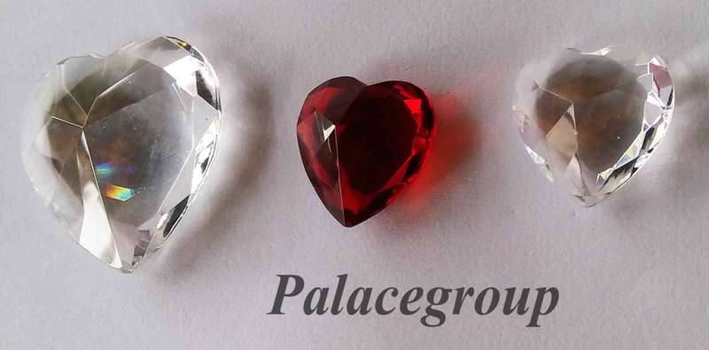 1 x  Clear Crystal Large, 1 x Red Crystal, 1 x Small Clear Crystal, Heart Shape, See Below