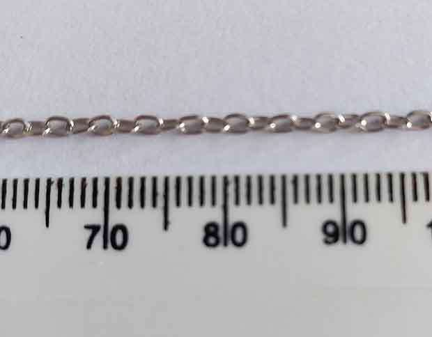 Jewellery Making Chain, Nickel, 1 Meter Length, 3mm Link Size