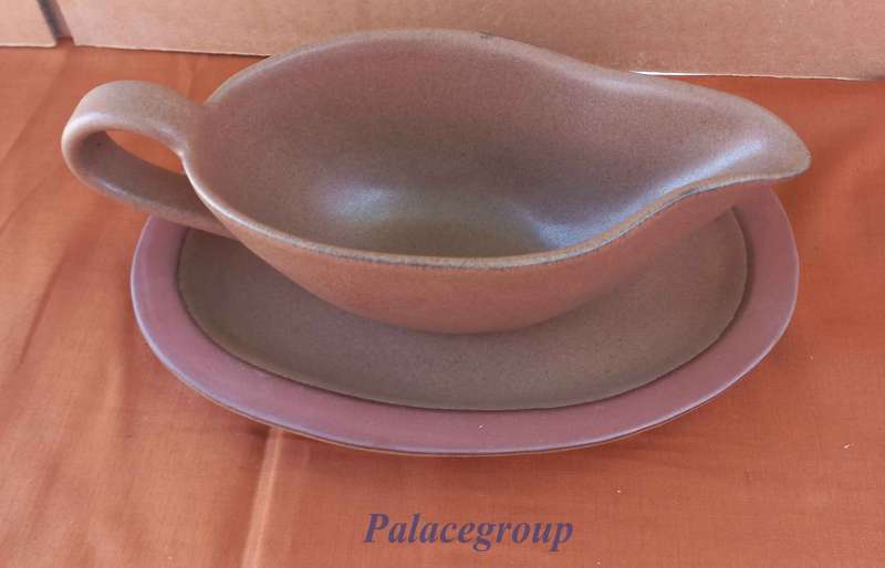 Argilla Pottery Art, Sandstorm Red Clay, Gravy Boat With Drip Tray, Lenght 235mm, Capacity 450ml