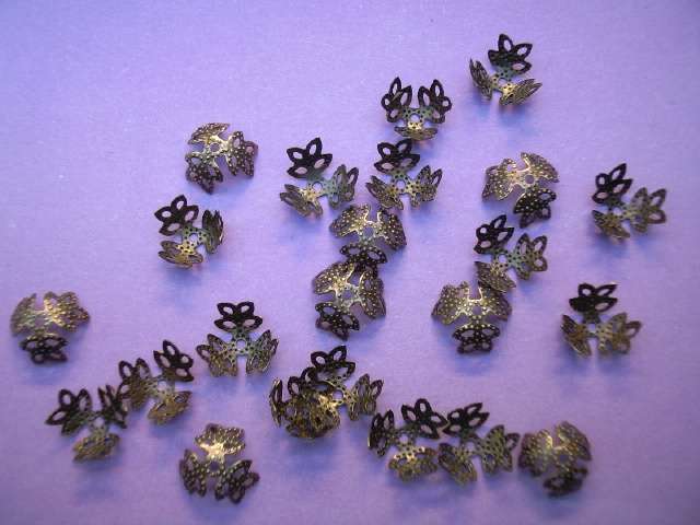 Findings, Beadcaps, Bronze, Metal, ±15mm, 10pc