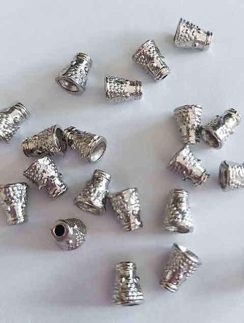 Findings, Beadcaps Nickel, Metal Dome, 6mm x 7mm, 8pc