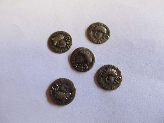 Connector, Coin, Metal, Bronze, 10mm, 6pc