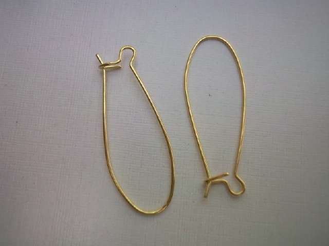 Findings, Earrings, Golden Colour, 25mm, 4pc
