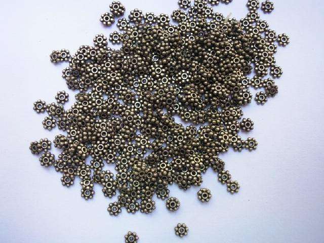 Findings, Spacers, Bronze, 4mm, ±50pc