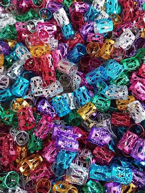 Findings, Spacers, Filigree, Metal, Mixed Colours, 7mm x 9mm, ±100pc