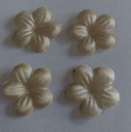 Embellishments, Fabric, Flower, Khaki Green, 20mm, 4pc