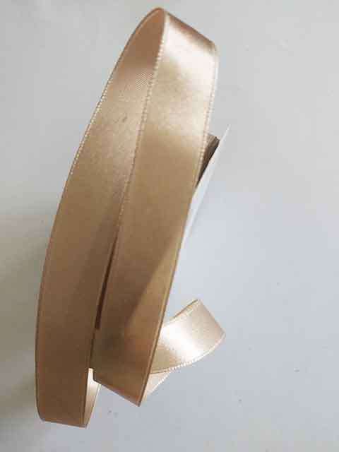 Satin Ribbon, Camel, 10mm Wide, 1pc / 1 meter