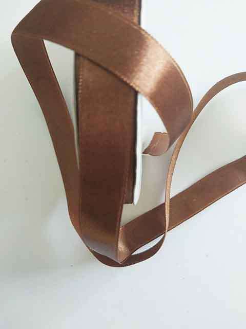 Satin Ribbon, Brown, 16mm Wide, 1pc / 1 meter