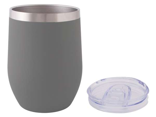 300ml Double Wall Coffee / Wine Tumbler Grey