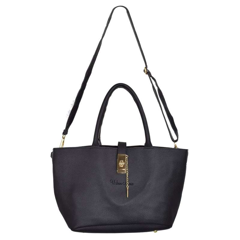 Metro Floppy Tote [Black & Gold]