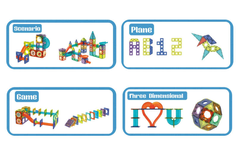 Magnetic Pipeline Building Blocks kids toy 73 Pcs