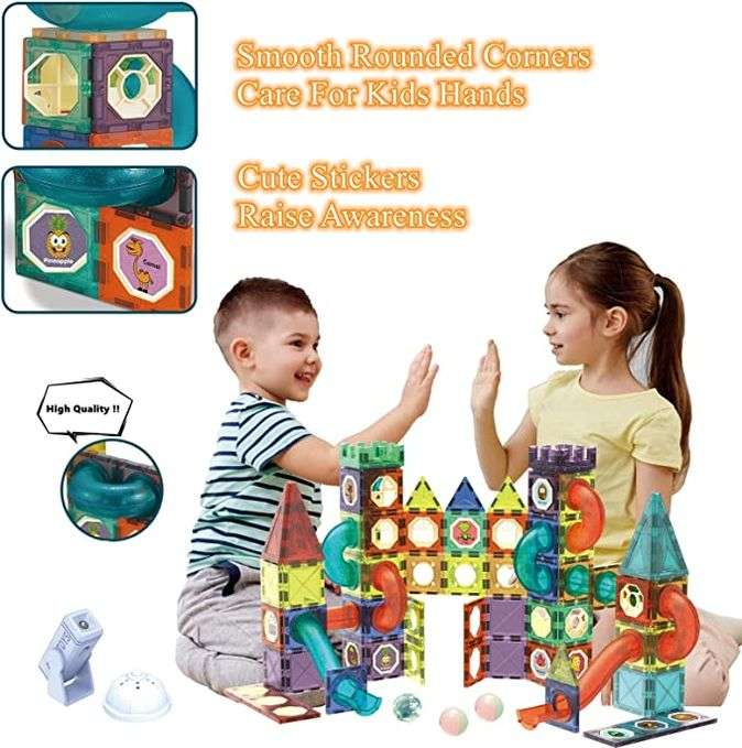 Magnetic Pipeline Building Blocks kids toy 73 Pcs