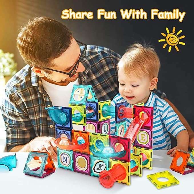 Magnetic Pipeline Building Blocks kids toy 73 Pcs
