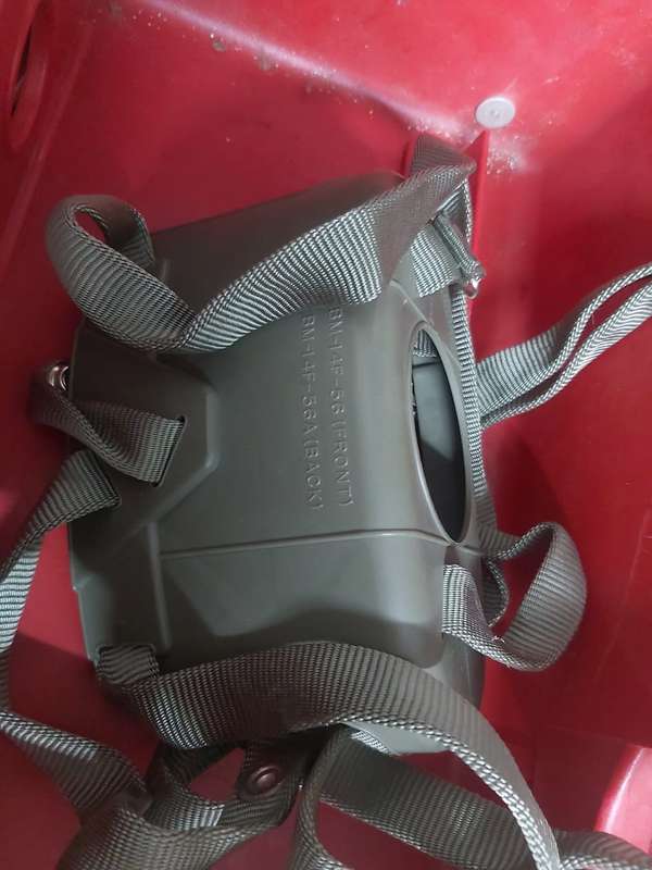 VINTAGE MSA INDUSTRIAL GAS MASK- WITH 2 GAS CANISTERS AND CASE VINTAGE