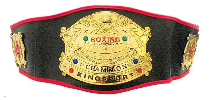 JIADA Plastic Boxing Championship Belt for Kids (Black and Golden, Free Size)
