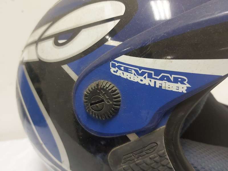 HELMET MOTORBIKE-BLUE--WITH INNER
