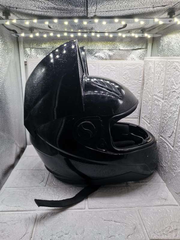 BLACK EDITION MOTORBIKE HELMET WITH CAT EARS