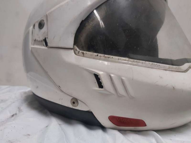 MOTORBIKE HELMET--IN NEED OF TLC --WHITE