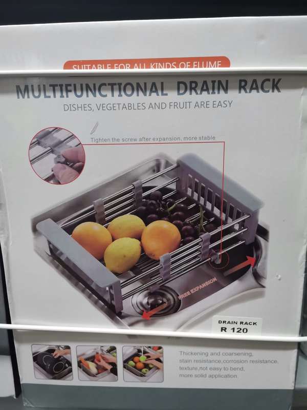 Extendable Stainless Steel Dish Vegetable Sink Adjustable Drying Rack
