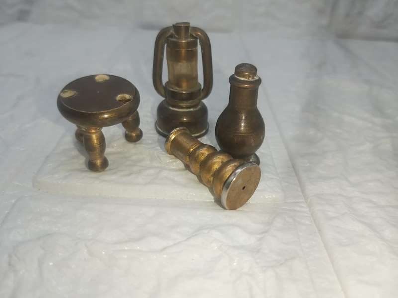 BRASS  TEMTATIONS 3CM ORNAMENTS ---REAL BRASS --COLLECTORS DREAM