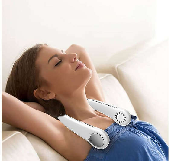 USB Rechargeable Dual Cooling Neck Fan