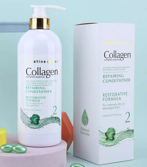 OEM Private label 800ml collagen hair shampoo and conditioner for Salon Design hair care treatment c
