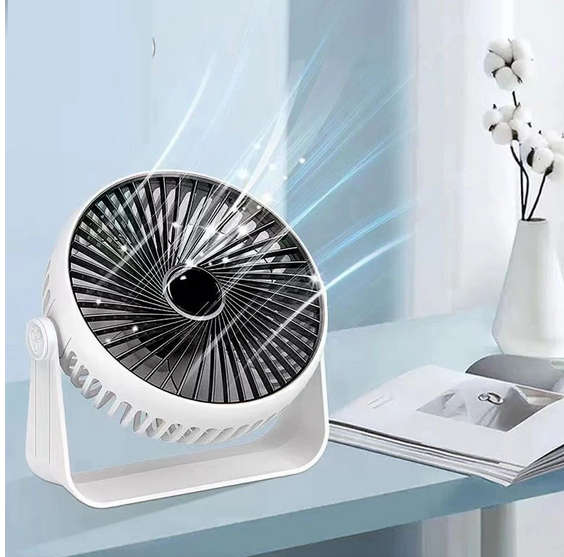 Yesplus Portable Travel Loop Desktop Fan USB - 24 CM - Black/Pink