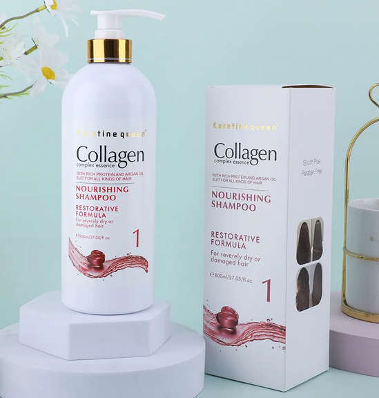 OEM Private label 800ml collagen hair shampoo and conditioner for Salon Design hair care treatment c