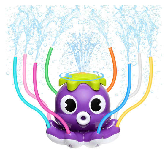 MoKo Water Spray Sprinkler for Kids-Cute Sprinkler with 8 Wiggle Tubes and 2 Hose Clamps Outdoor Sp