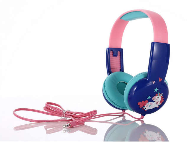 Cute Wired Headset for Kids Boys & Girls Cute Animation Printed Headphone with Volume Limiting Techn