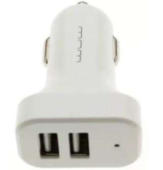 Car charger WUW C70 2.1a 2xUSB-A ports car charger white
