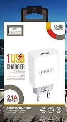 Earldom (ES-197) Type C Charger With Data Cable, 2.1A Output
