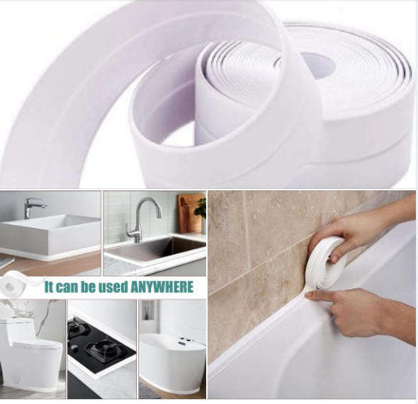 TAPE CAULK STRIP WATERPROOF AND SELF ADHESIVE USE IT AROUND YOUR HOME