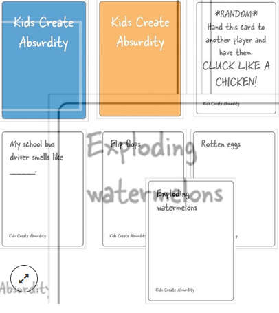 KIDS CREATE ABSURDITY GAME