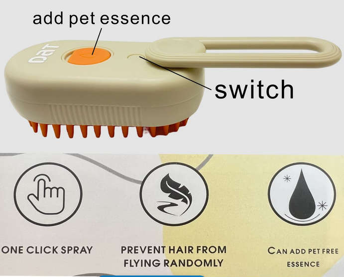 Pet Steam Grooming Brush