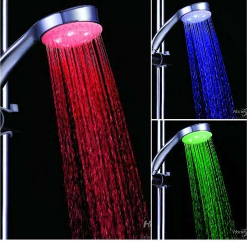 Inditradition Bathroom Overhead Shower With 7 Automatic Colour Changing LED Lights