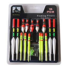 Assorted Size Vertical Buoy Sea Fishing Floats Set with Attachment Rubbers